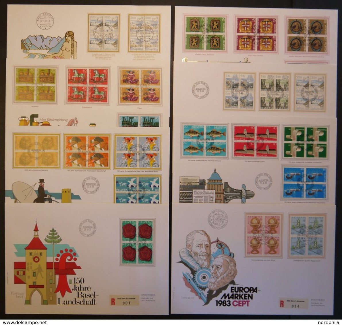 LOTS 1983, Kompletter Jahrgang Auf 8 Maxibrief-FDC`s - Collections