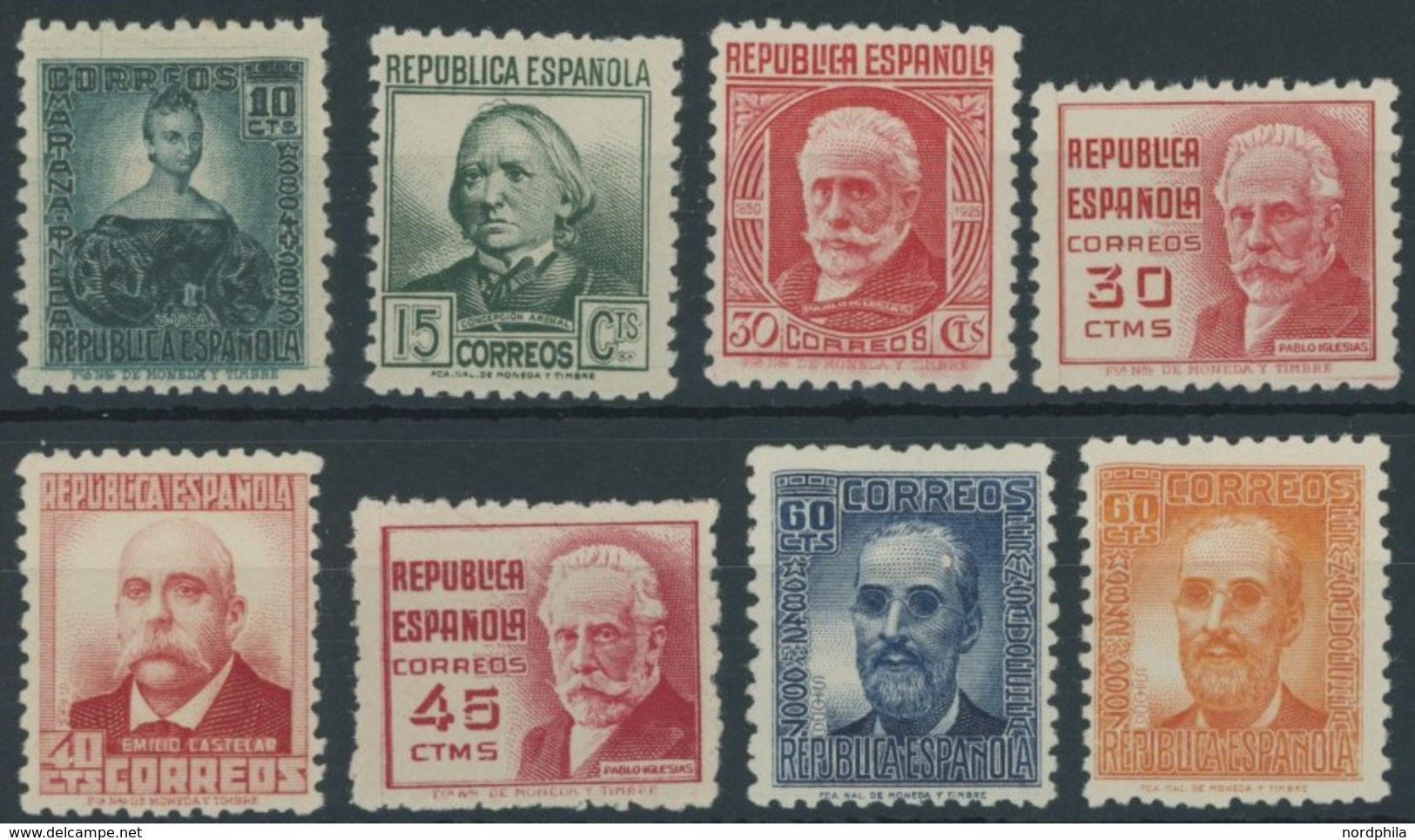 SPANIEN 684-91 **, 1936, Persönlichkeiten, Postfrischer Prachtsatz, Mi. 90.- - Otros & Sin Clasificación