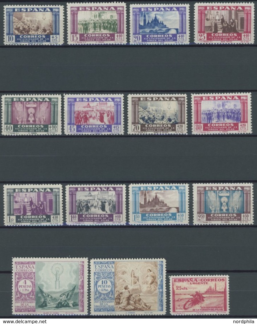SPANIEN 859-73 *,** , 1940, Jungfrau Von Pilar, Prachtsatz - Autres & Non Classés