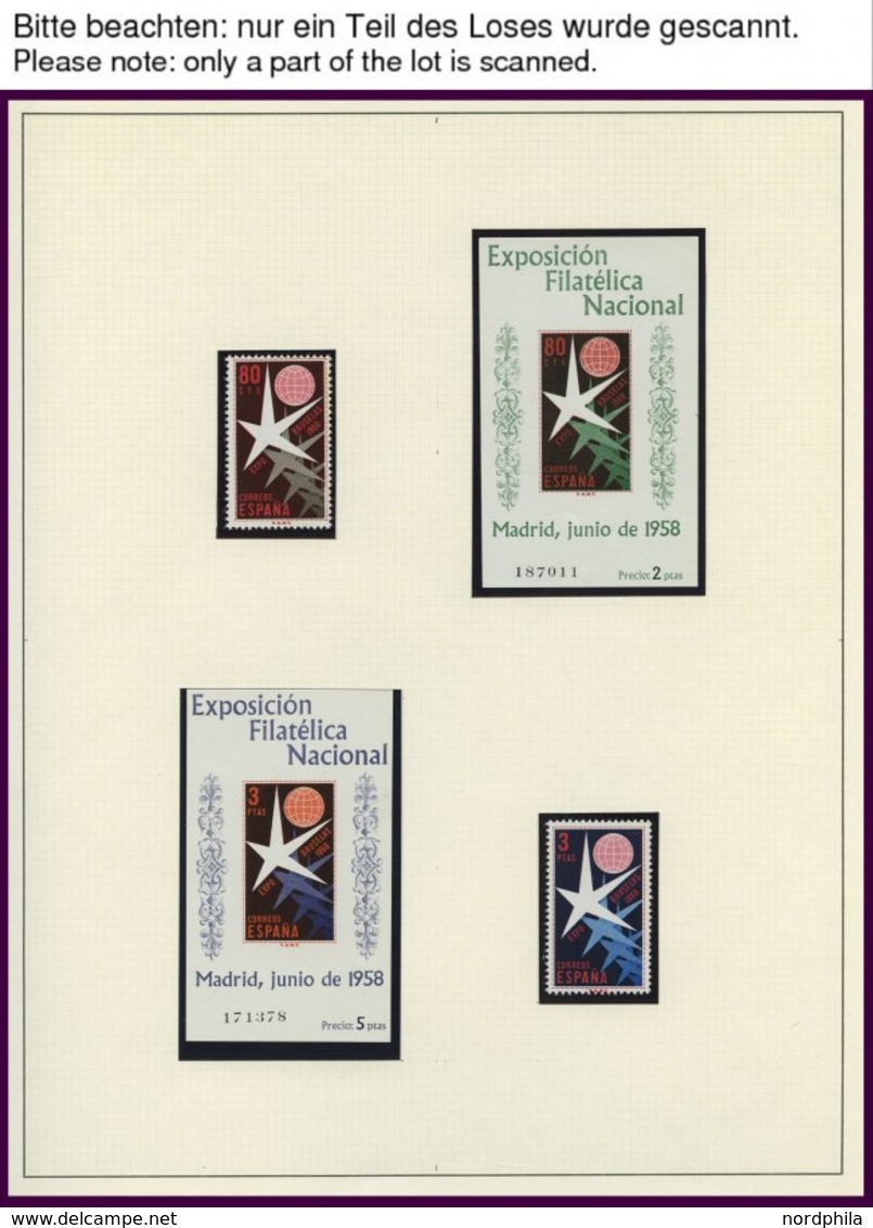 SPANIEN **, Komplette Postfrische Sammlung Spanien Von 1958-81 In 3 Linder Alben, Prachterhaltung - Autres & Non Classés