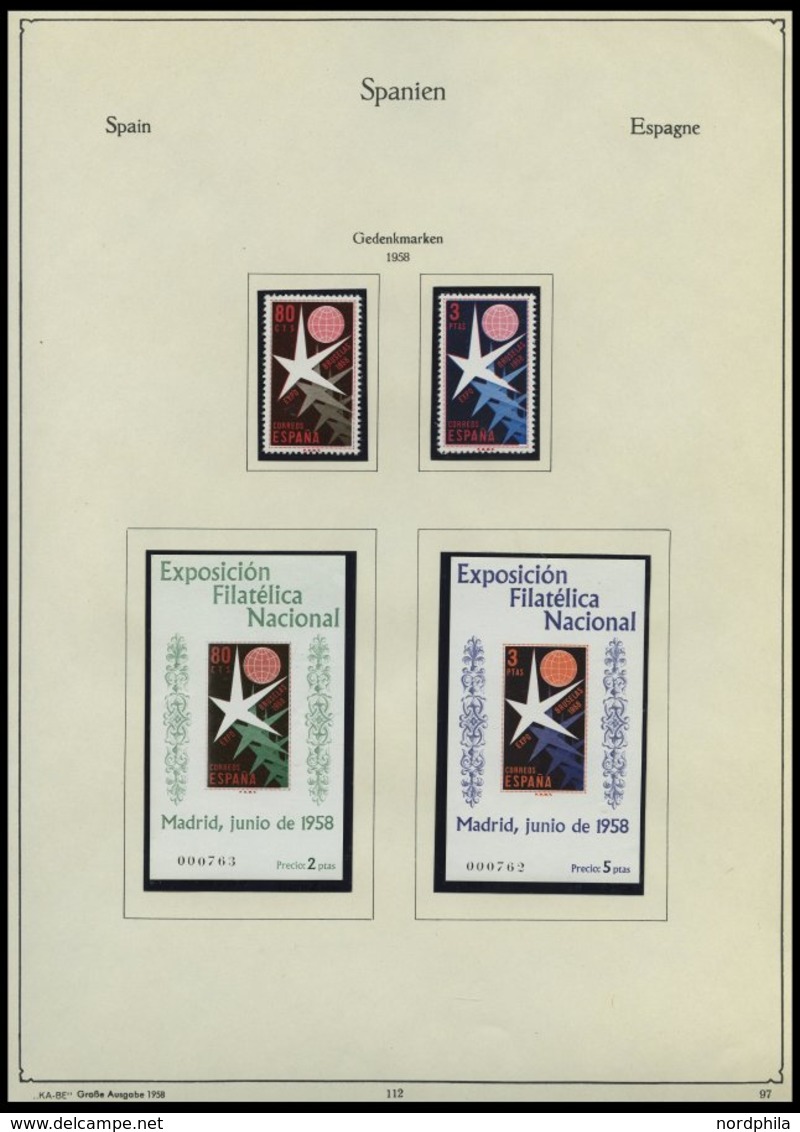 SPANIEN **, Komplette Postfrische Sammlung Spanien Von 1954-72 Im KA-BE Album, Prachterhaltung - Autres & Non Classés