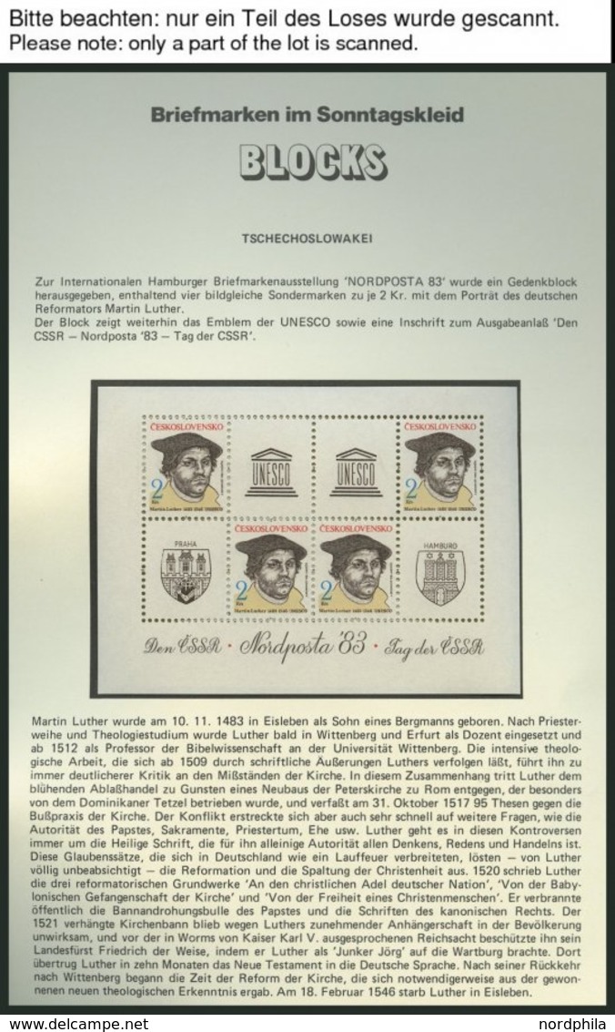 TSCHECHOSLOWAKEI Bl. 56-66 **, 1983-85, Alle 11 Blocks Komplett, Pracht - Lots & Serien