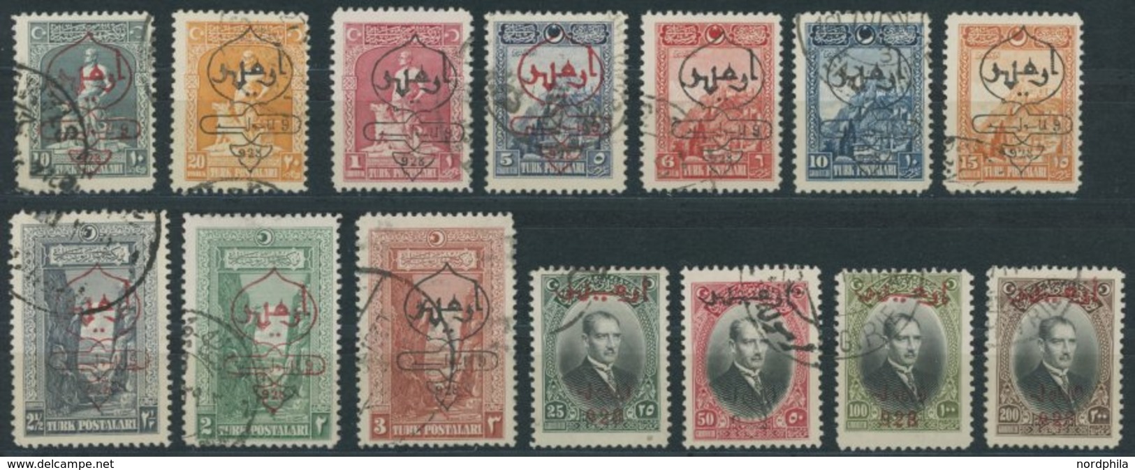 TÜRKEI 868-81 O, 1928, Smyrna-Ausstellung, Prachtsatz, Mi. 170.- - Other & Unclassified