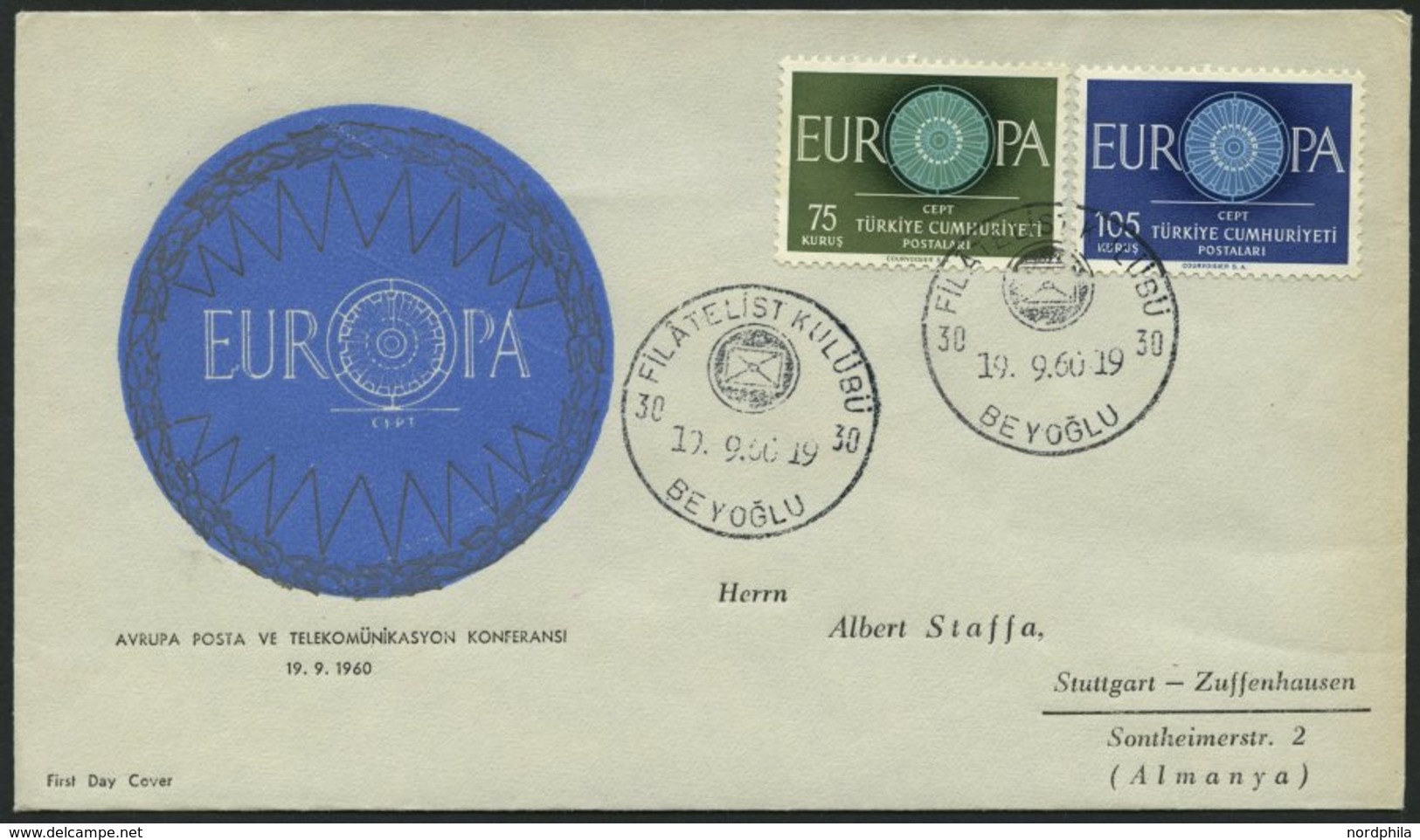 TÜRKEI 1774/5 BRIEF, 1960, Europa Auf FDC, Pracht, Mi. 80.- - Autres & Non Classés