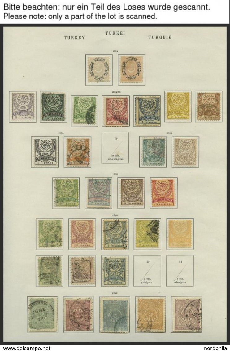 TÜRKEI O, *, 1882-1925, Interessanter Alter Sammlungsteil Mit Einigen Besseren Ausgaben, U.a. Mi.Nr. 212-21 *, 252-60 Ge - Sonstige & Ohne Zuordnung