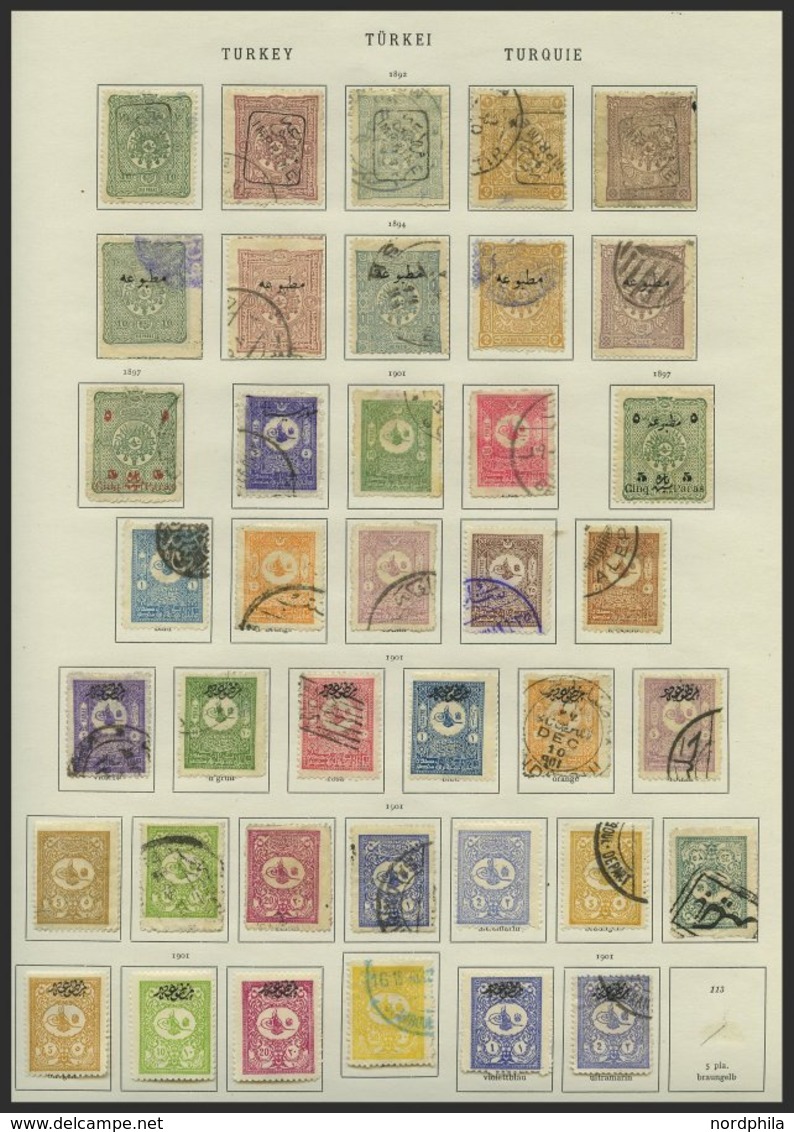 TÜRKEI O, *, 1882-1925, Interessanter Alter Sammlungsteil Mit Einigen Besseren Ausgaben, U.a. Mi.Nr. 212-21 *, 252-60 Ge - Otros & Sin Clasificación