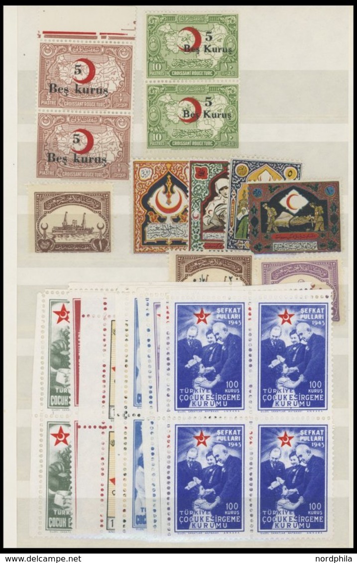 TÜRKEI **,*,o , 1865-ca. 1942, interessante Partie incl. Gebiete im kleinen Einsteckbuch, besichtigen!