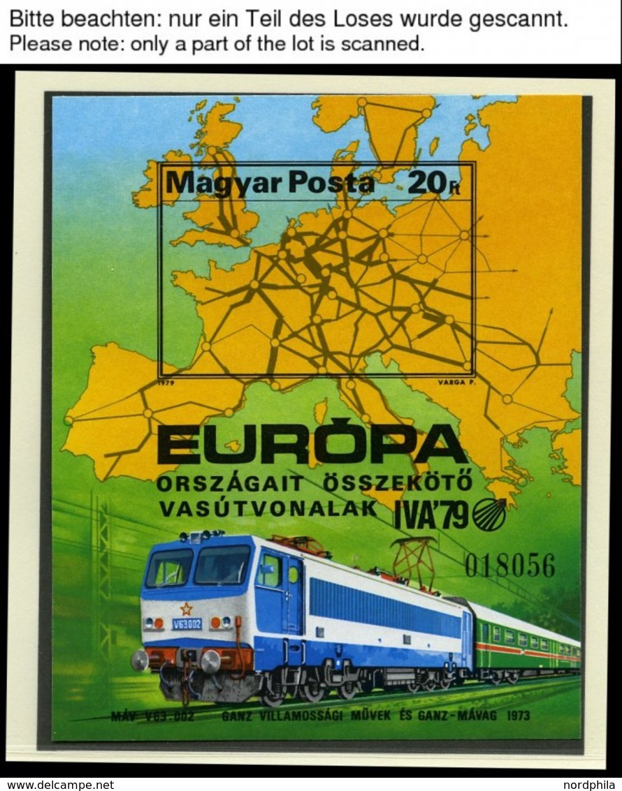 SAMMLUNGEN, LOTS **, Ca. 1967-84, Kleine Postfrische Partie Verschiedener Werte Eisenbahn, Graf Zeppelin, Die Geschichte - Lotes & Colecciones