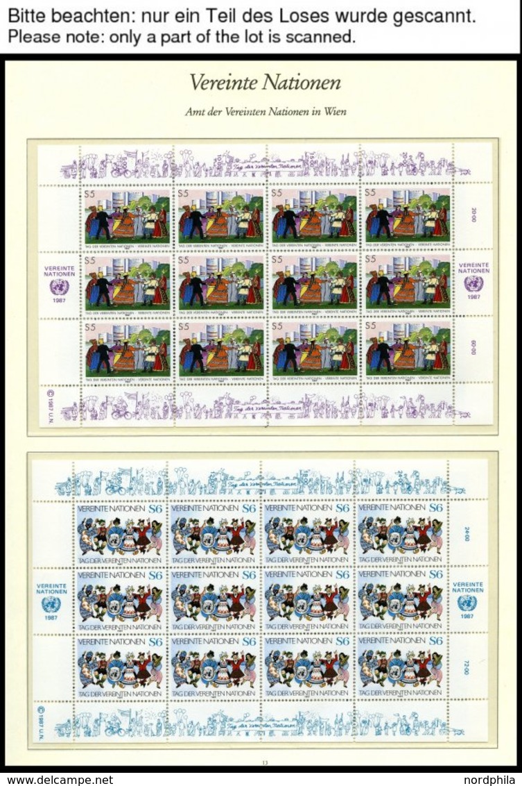 UNO - WIEN **,o , Fast Komplette Postfrische Sammlung UNO-Wien Von 1979-90 Im Borek Falzlosalbum Mit Vielen Kleinbogen,  - Other & Unclassified