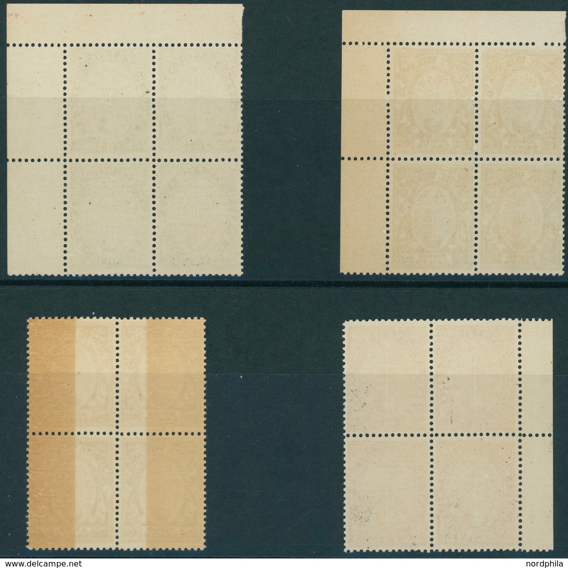 VATIKAN 17-20 VB **, 1933, Heiliges Jahr Der Erlösung In Viererblocks, 0.80 L. Gummi Teils Verfärbt Sonst Postfrischer P - Other & Unclassified