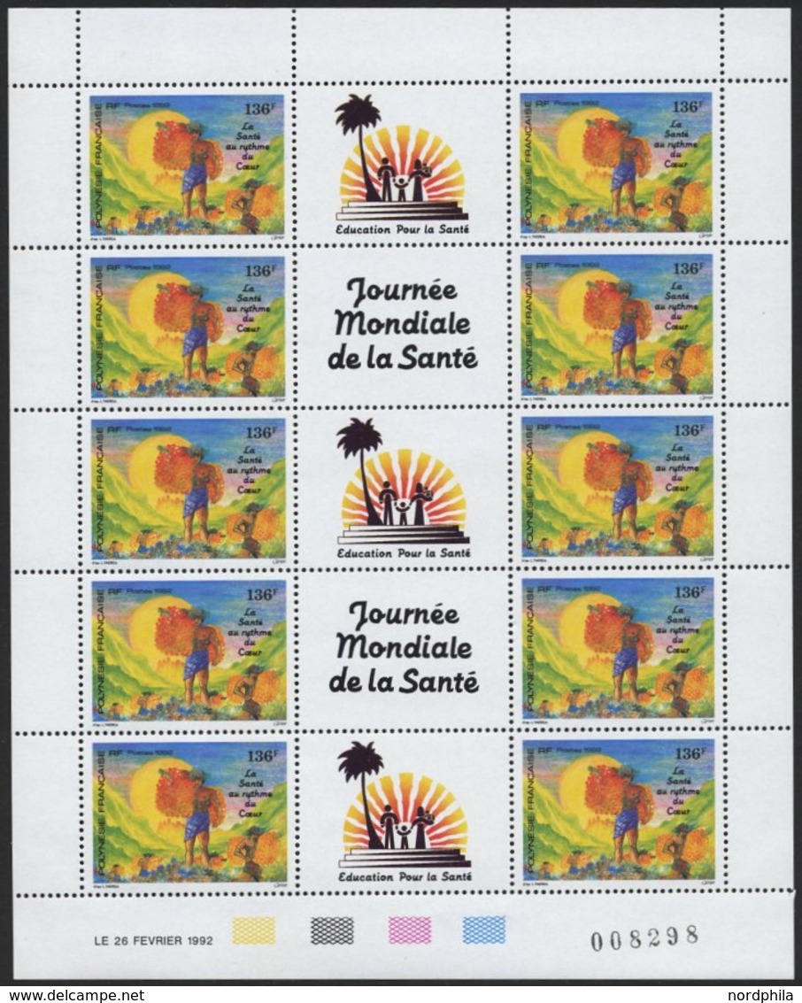 FRANZÖSISCH-POLYNESIEN 609/10KB **, 1992, Weltgesundheitstage U.World Columbian Stamp Expo, Je Im Kleinbogen (10), Prach - Vide