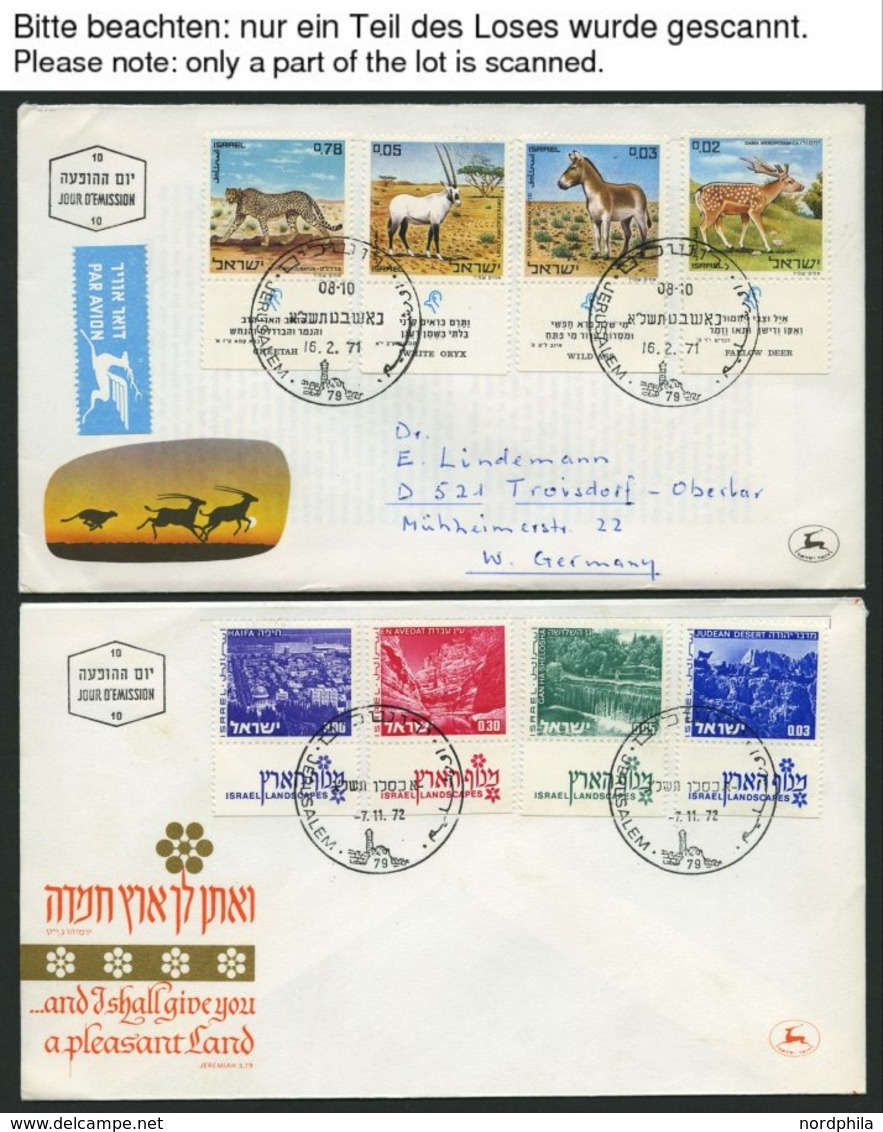 ISRAEL - SAMMLUNGEN, LOTS 1971-74, Komplett Auf FDC`s, Fast Nur Pracht - Colecciones & Series