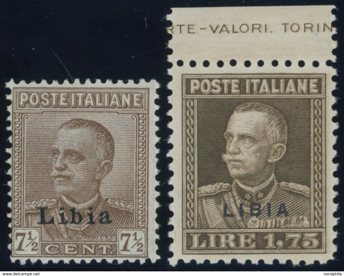 ITALIENISCH-LYBIEN 68,70A **, 1928, 71/2 Und 1.75 L. König Emanuel III, Gezähnt 11, 2 Postfrische Prachtwerte - Libyen