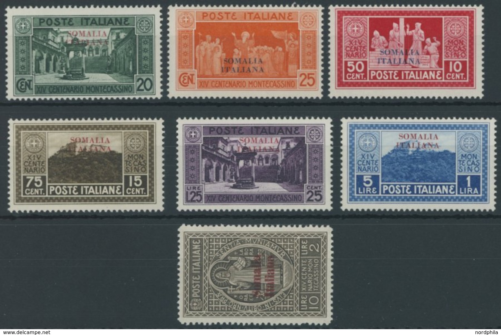 ITALIENISCH-SOMALILAND 127-33 **, 1929, Monte Cassino, Postfrisch, Fast Nur Pracht - Sonstige & Ohne Zuordnung