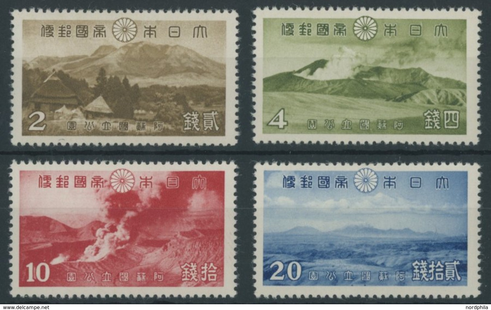 JAPAN 280-83 **, 1939, Aso-Kuju-Nationalpark, Postfrischer Prachtsatz - Other & Unclassified