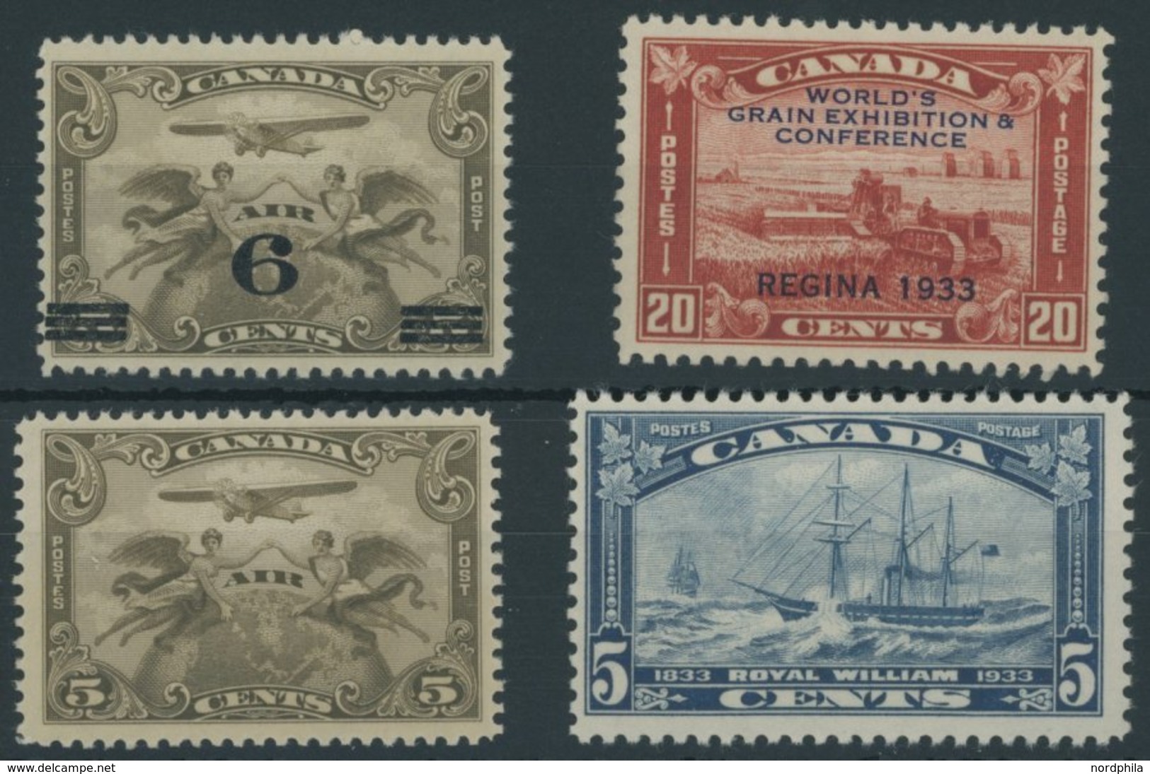 KANADA 127,169,173/4 **, 1928-33, 4 Verschiedene Postfrische Werte, Pracht - Other & Unclassified