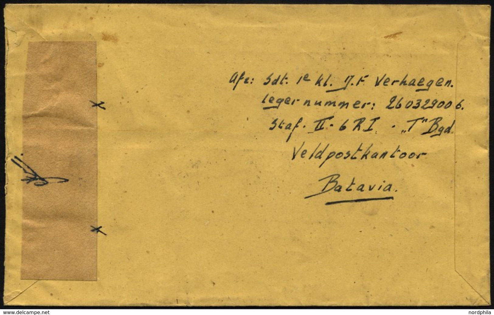 NIEDERLÄNDISCH-INDIEN 1947, K2 VELDPOST-SEMARANG/2/1947 Und Handschriftlich Im Aktiven Dienst Auf Luft-Feldpostbrief Von - Indes Néerlandaises