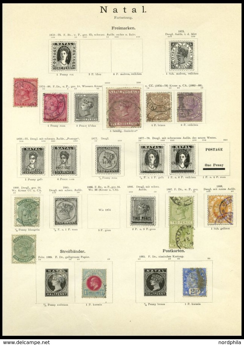 SÜDAFRIKA AB 1910 O,* , 1859-ca. 1900, Alter Sammlungsteil Südafrikanische Staaten, Insgesamt 55 Werte, Erhaltung Etwas  - Otros & Sin Clasificación