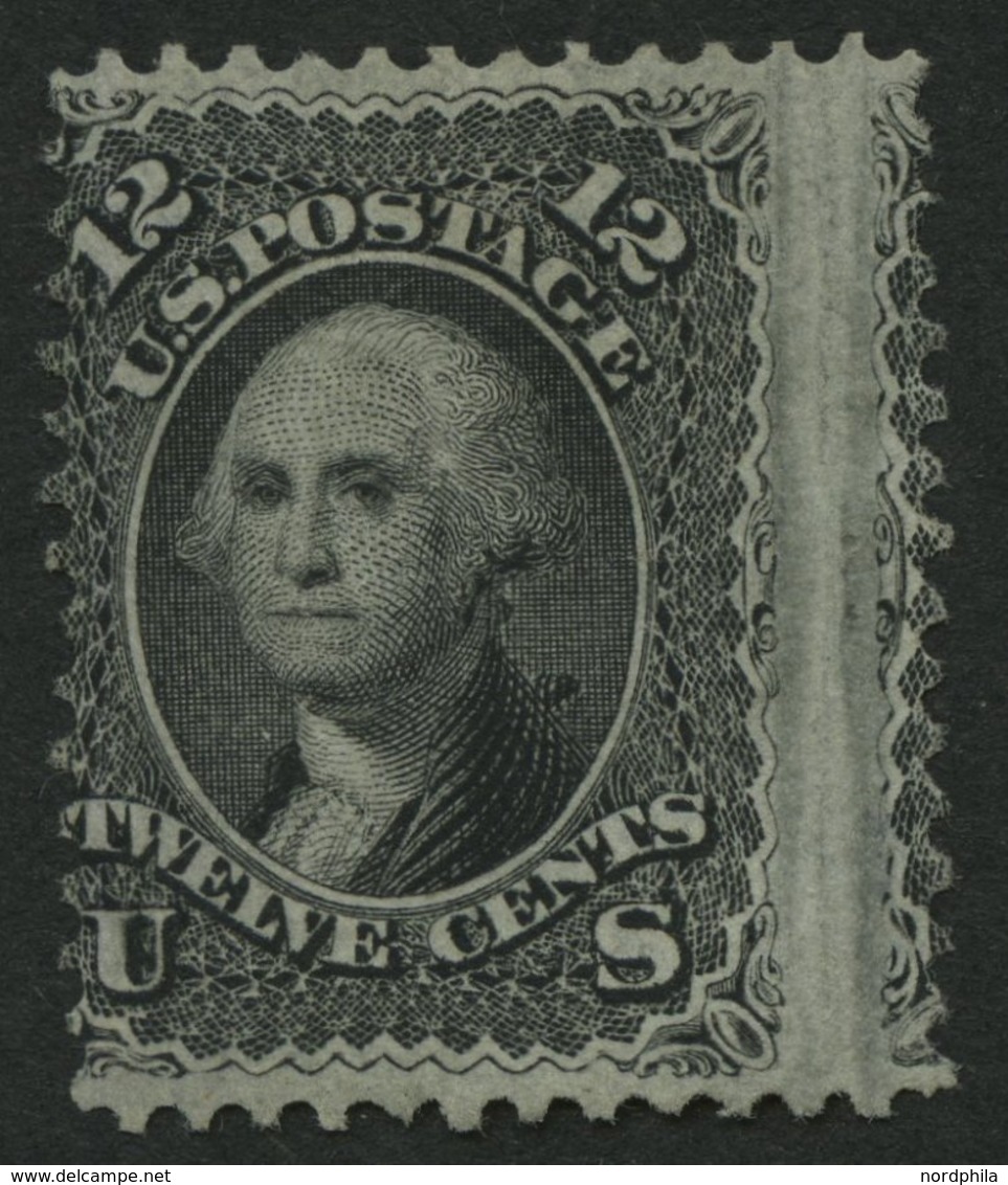 USA 21WII (*), Scott 97, 1861, 12 C. Washington, Waffeleinpressung, Ohne Gummi, Pracht, Signiert Hartmann, $ 1100.- - Autres & Non Classés