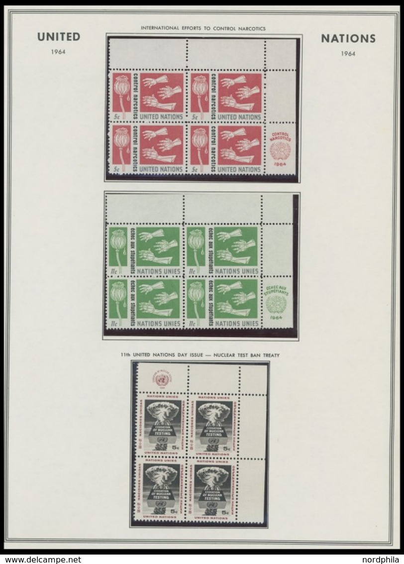 UNO NEW YORK **,o,Brief , Komplette Sammlung UNO-New York Von 1951-78 Im Spezialalbum, Bis 1962 Fast Nur Gestempelt Sons - Other & Unclassified