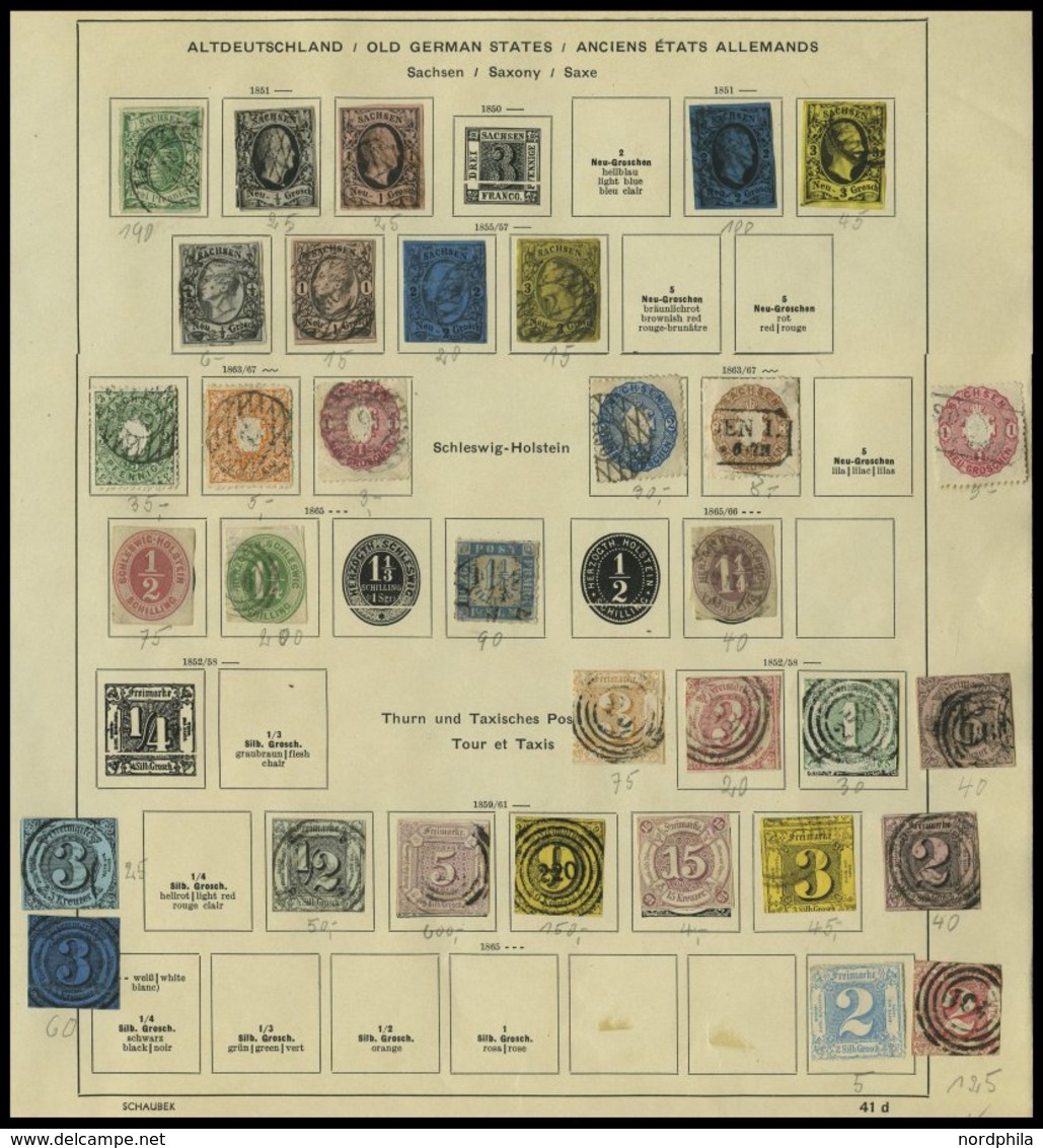 SLG., LOTS DEUTSCHLAND O,*,(*) , Alte Sammlung Deutschland Bis Ca. 1939, Mit Altdeutschland, Dt. Reich, Danzig, Memel, S - Other & Unclassified