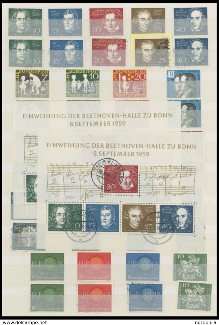 SLG., LOTS DEUTSCHLAND O,**,* , Sammlung Dt. Post, Französische Zone Und Bundesrepublik Bis 1978 Im Einsteckbuch, Besich - Otros & Sin Clasificación