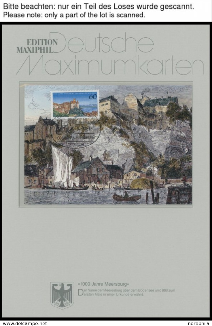 SLG., LOTS DEUTSCHLAND 1988, 63 Verschiedene Maximumkarten Bundesrepublik Und Berlin Im Spezialalbum Der Firma Krüger, P - Other & Unclassified