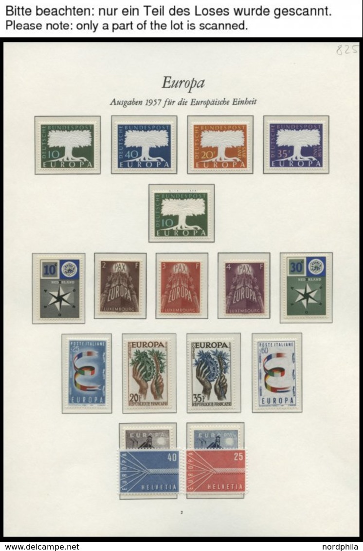 EUROPA UNION **, 1957, Baum, Kompletter Jahrgang, Pracht , Mi. 242.- - Otros & Sin Clasificación