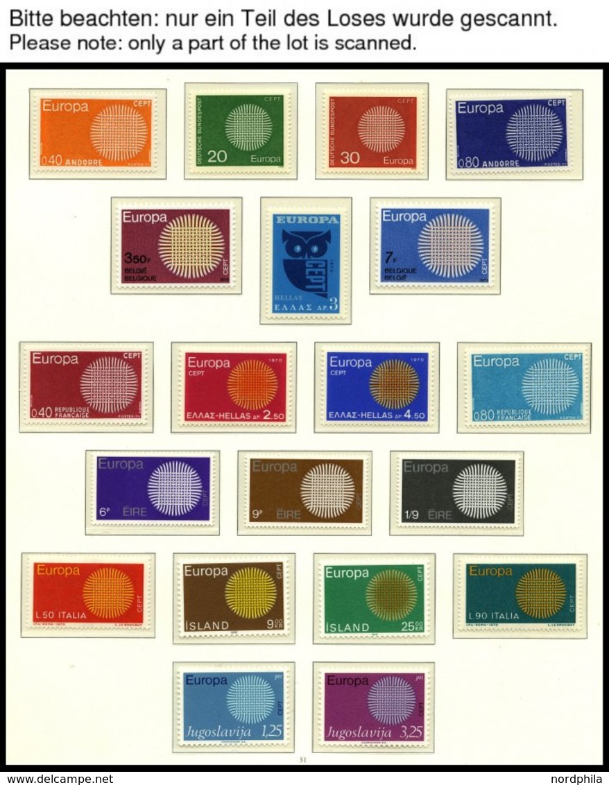 EUROPA UNION **, 1970/1, Flechtwerk Und Waagerechte Kette, 2 Komplette Jahrgänge, Pracht, Mi. 173.- - Other & Unclassified