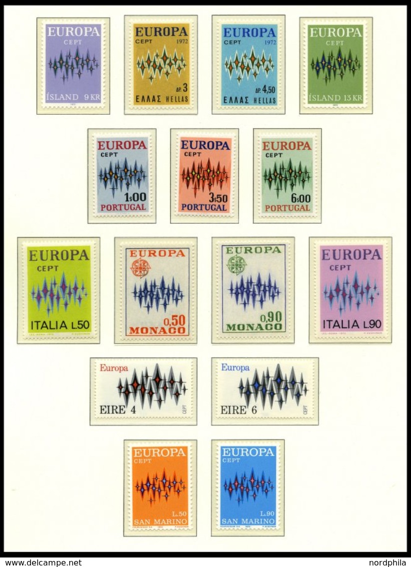 EUROPA UNION **, 1972, Sterne, Kompletter Jahrgang, Pracht, Mi. 178.- - Other & Unclassified