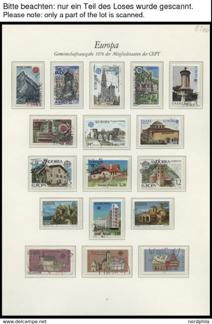 EUROPA UNION O, 1978, Baudenkmäler, Kompletter Jahrgang, Pracht, Mi. 99.50 - Otros & Sin Clasificación