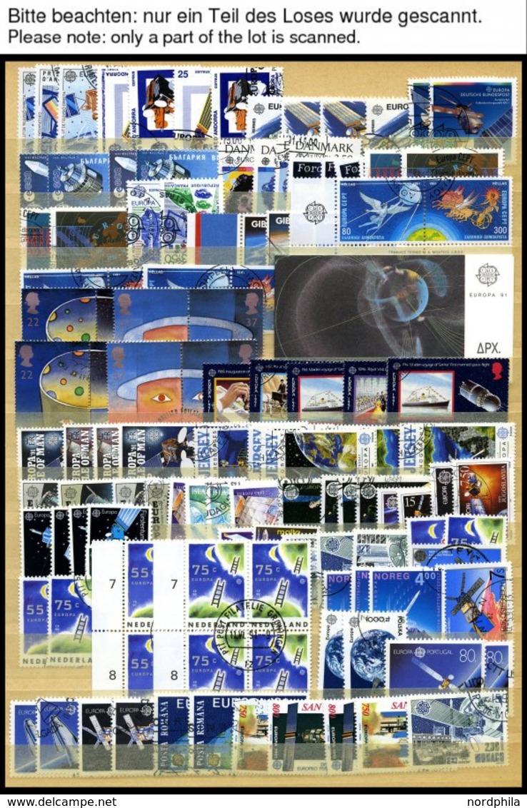 EUROPA UNION O,Brief , 1991, Weltraumfahrt, überkompletter Jahrgang, Dabei Belege Mit Ersttagsstempeln, Markenheftchen U - Autres & Non Classés