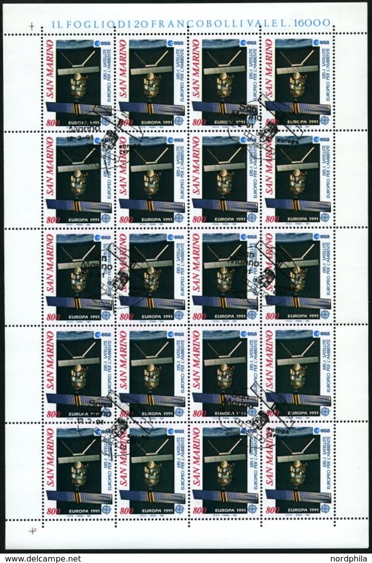 EUROPA UNION KB O, 1991, Weltraumfahrt, 12 Verschiedene Kleinbogensätze, U.a. Mit Irland Und San Marino, Pracht, Mi. 680 - Otros & Sin Clasificación