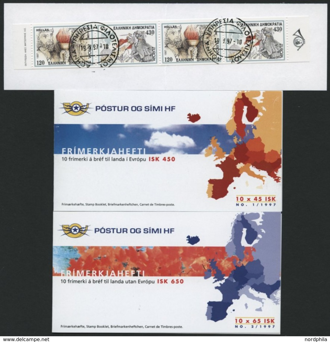 EUROPA UNION MH O, 1997, Sagen Und Legenden, Alle 3 Markenheftchen, Pracht, Mi. (50.-) - Other & Unclassified