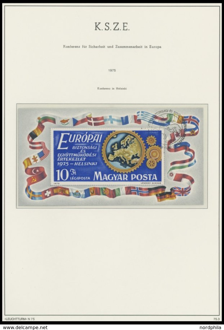 EUROPA UNION o, 1952-76, fast komplette gestempelte Sammlung Sympathie- und Mitläuferausgaben und KSZE mit gezähnten und