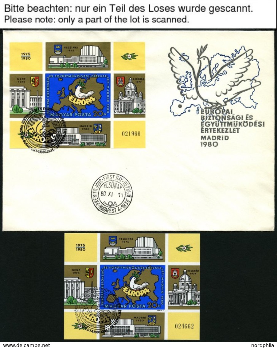 EUROPA UNION Brief,o , 1972-83, überkomplette Sammlung KSZE (meist Ohne Ungezähnte Ausgaben) Mit FDC`s, Einzelmarken Und - Autres & Non Classés