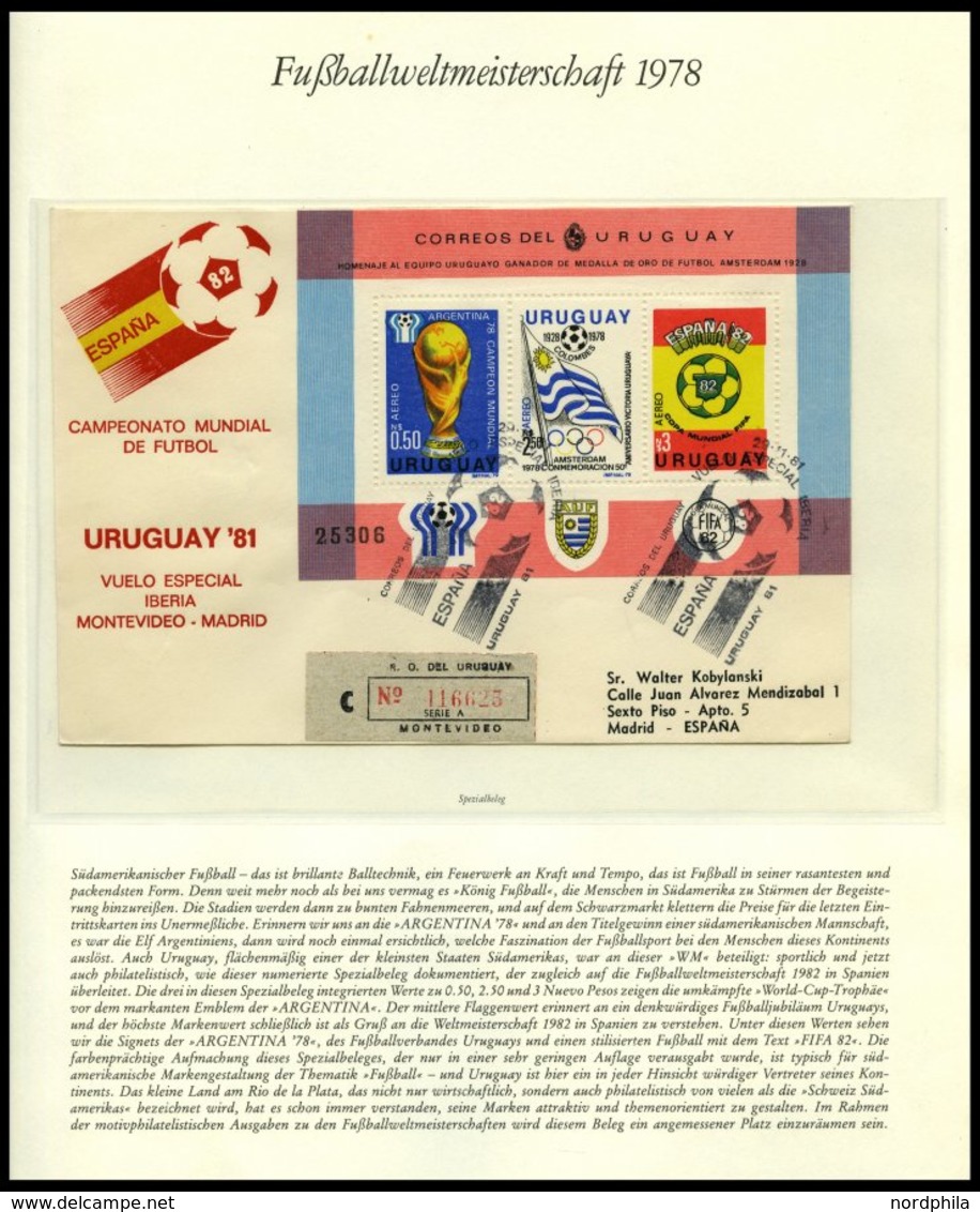 SPORT **,Brief,o , Fussball-Weltmeisterschaft 1978 in 3 Borek Spezialalben mit Blocks, u.a. Bulgarien Bl. 97 und 104 je 