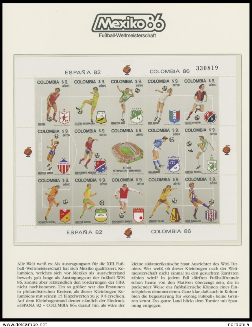 SPORT **,Brief , Fußball-Weltmeisterschaft Mexiko 86 In 3 Borek Spezialalben Mit Blocks, Kleinbogen, Ganzsachenkarten Et - Otros & Sin Clasificación