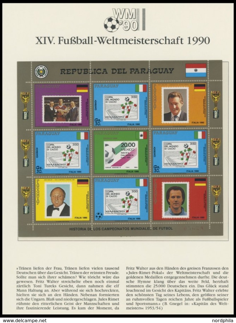 SPORT **,Brief , XIV. Fußball-Weltmeisterschaft 1990 Im Borek Spezialalbum, Mit Blocks, Einzelmarken, Kleinbogen Etc., P - Autres & Non Classés