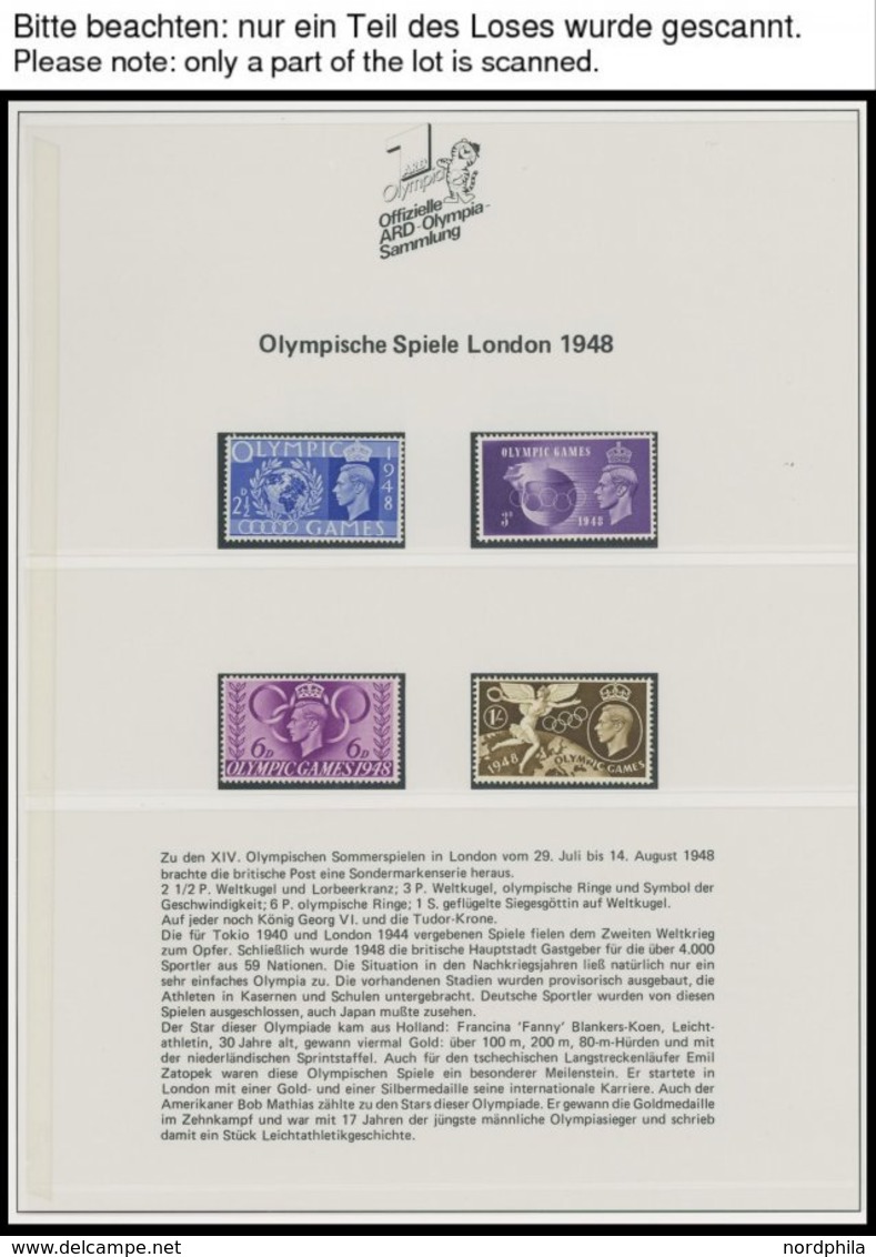 SPORT **,Brief,o , Offizielle ARD-Olympia-Sammlung 1948-88, Pracht, Damaliger Anschaffungswert: DM 195.- - Other & Unclassified