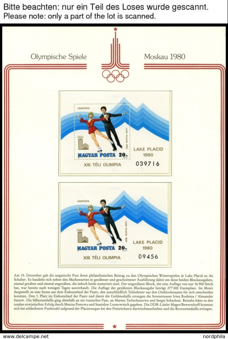 SPORT **,Brief , Olympische Spiele Moskau 1980 Im Borek Spezialalbum, Mit Kleinbogen, Markenheftchen Und Ungezähnten Blo - Autres & Non Classés