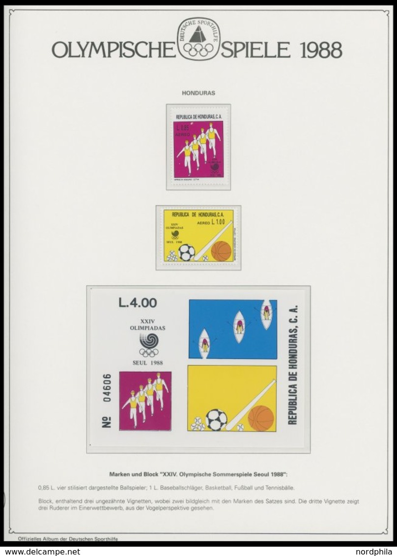 SPORT **,Brief,BrfStk , Olympische Spiele 1988 In 5 Dicken Spezialalben Der Deutschen Sporthilfe Mit Silbermünze 40 Jahr - Other & Unclassified