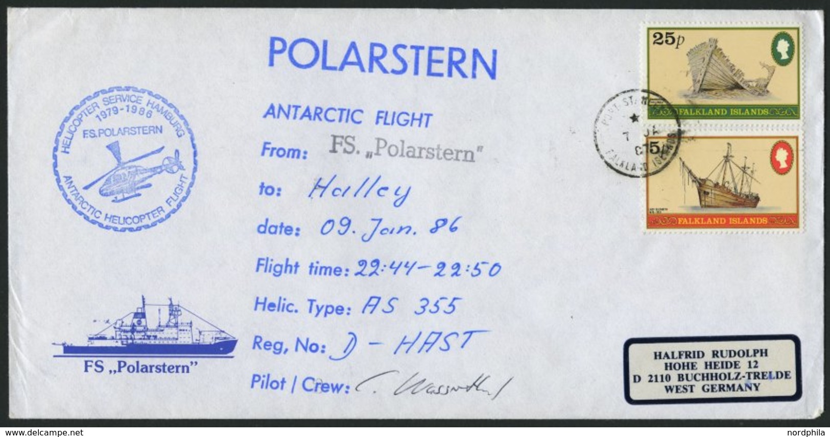 SONSTIGE MOTIVE 1986/7, Vierte Und Fünfte Antarktis-Expedition Der Polarstern, Sammlung Mit 96 Verschiedenen Belegen Und - Sin Clasificación