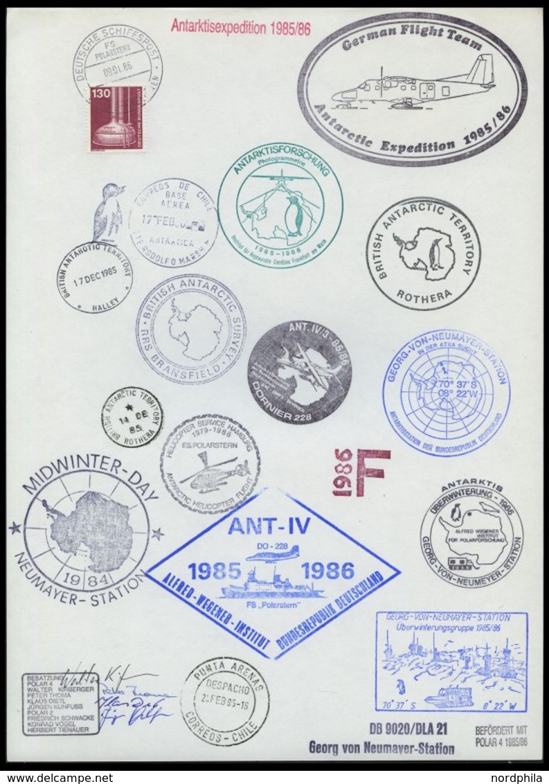 SONSTIGE MOTIVE 1986/7, Vierte Und Fünfte Antarktis-Expedition Der Polarstern, Sammlung Mit 96 Verschiedenen Belegen Und - Unclassified