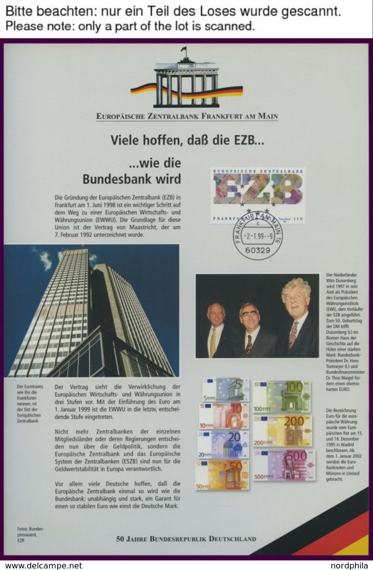 SONSTIGE MOTIVE O, Sammlung 50 Jahre Bundesrepublik Deutschland Im Spezialalbum Der Deutschen Post Mit Viel Information  - Non Classés