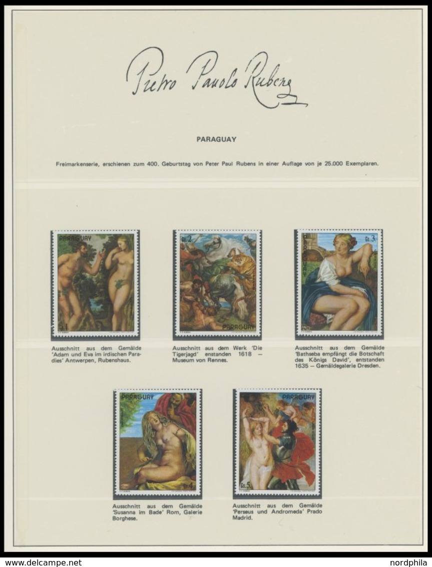 SONSTIGE MOTIVE **, Postfrische Sammlung Rubens - Philatelistische Dokumentation, Herausgegeben Zum 400. Geburtstag Pete - Ohne Zuordnung