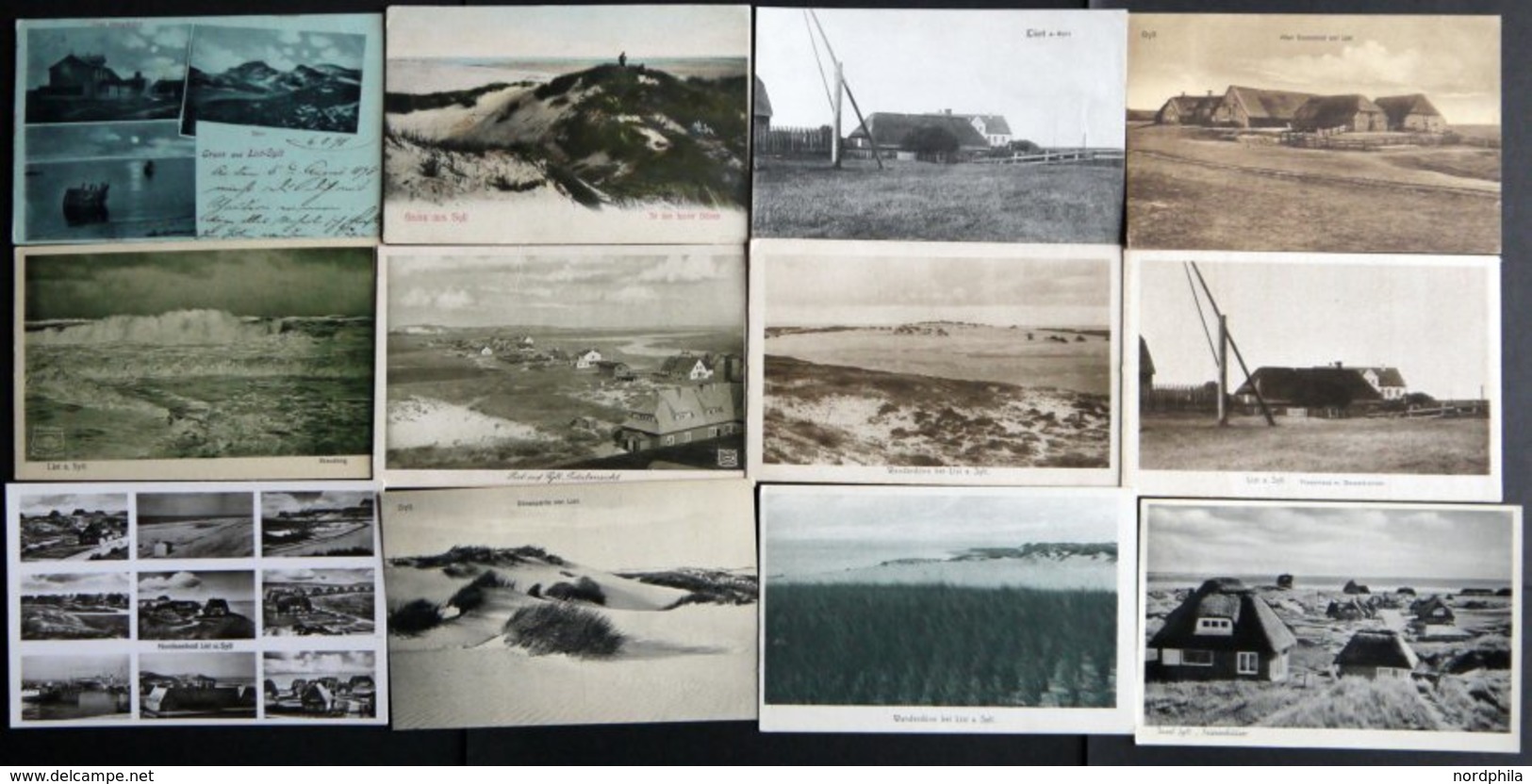 DEUTSCHLAND ETC. SYLT - List, Sammlung Von 25 Verschiedenen Ansichtskarten Im Briefalbum - Autres & Non Classés