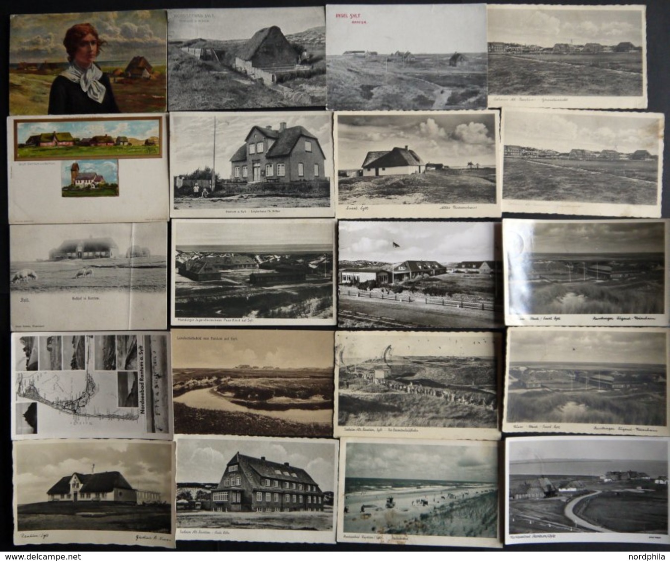 DEUTSCHLAND ETC. SYLT - Rantum, Sammlung Von 23 Verschiedenen Ansichtskarten Im Briefalbum - Other & Unclassified