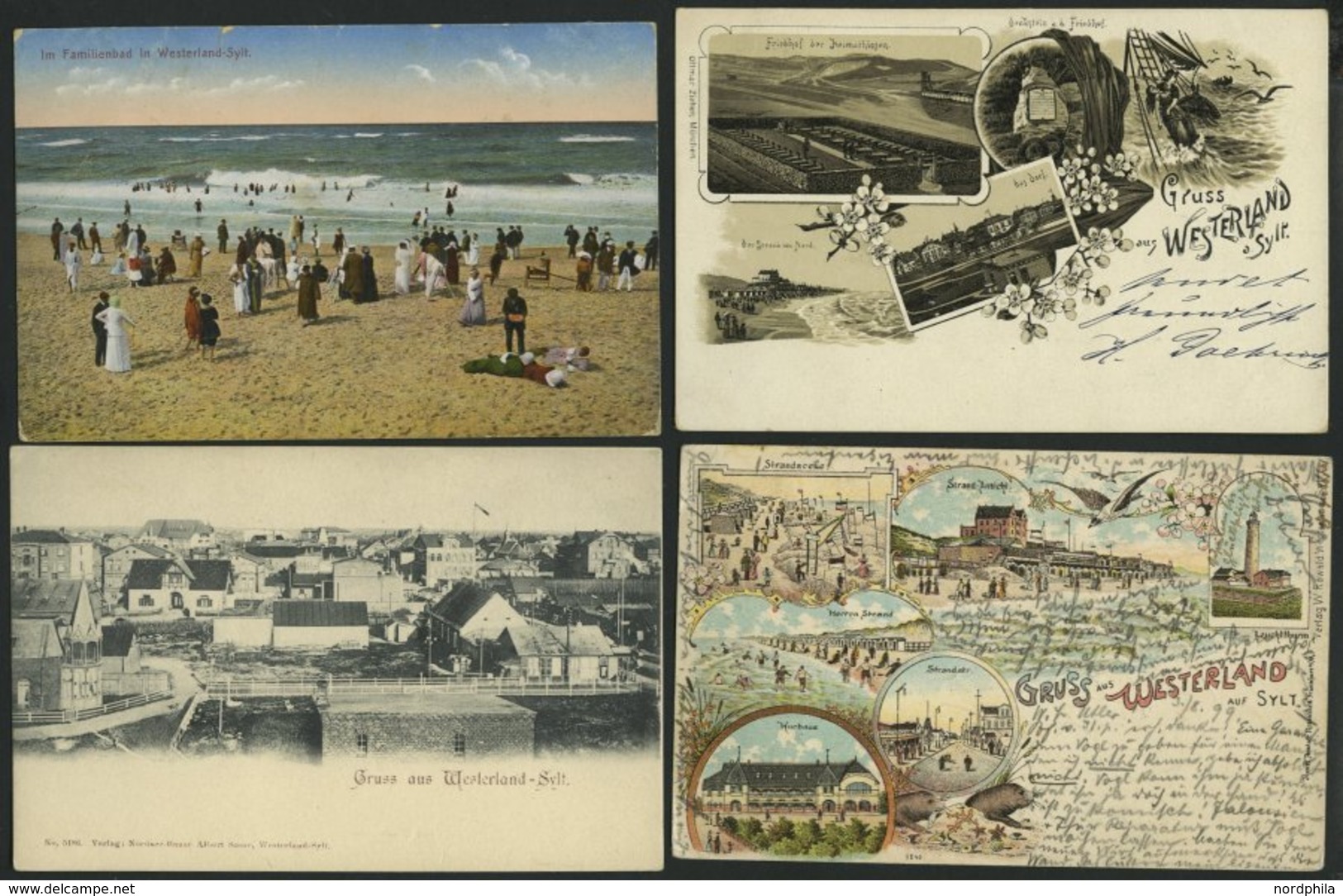 ALTE POSTKARTEN - DEUTSCH SYLT - Westerland, Sammlung Von 100 Verschiedenen Ansichtskarten Im Briefalbum, Dabei Gruß Aus - Otros & Sin Clasificación