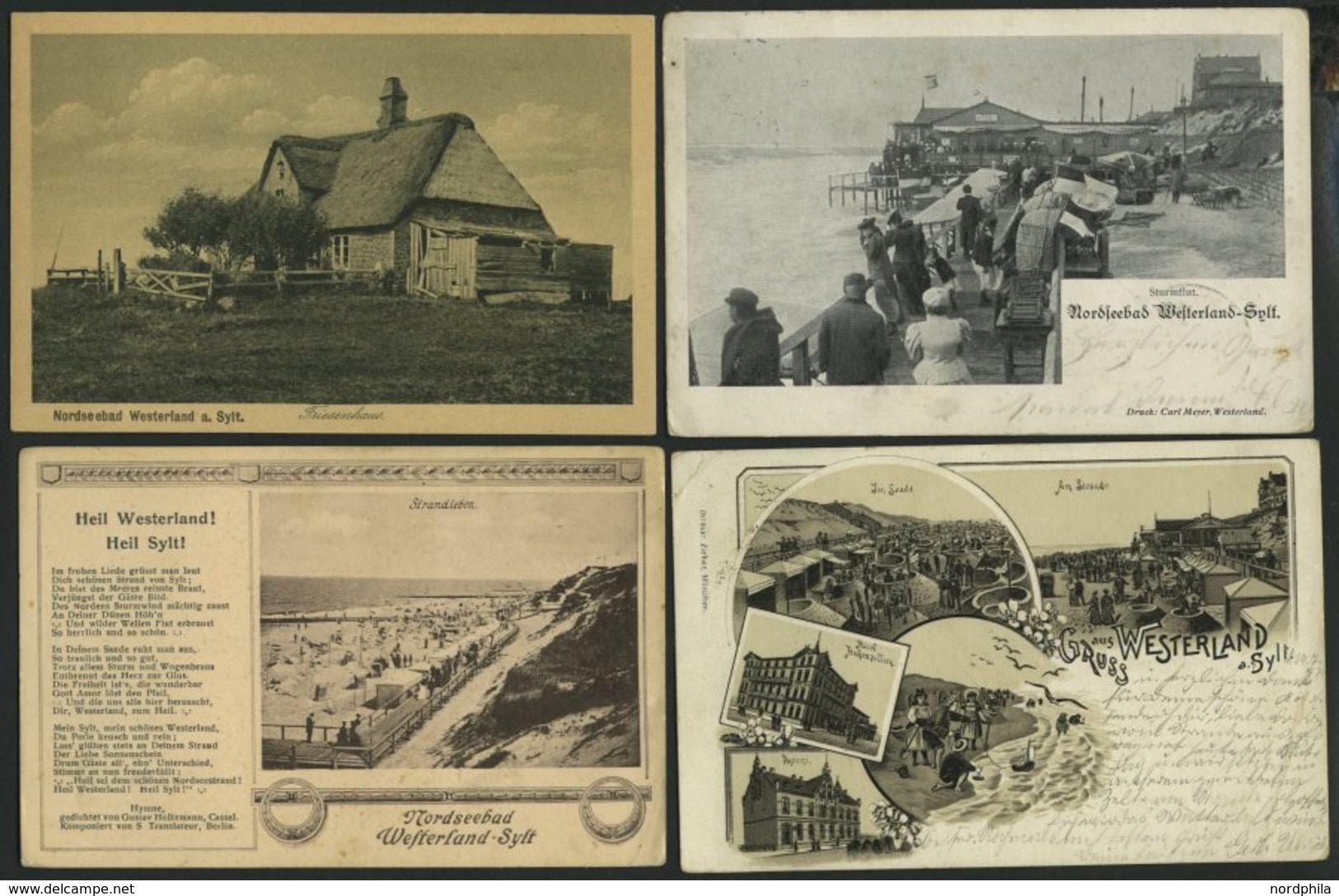 ALTE POSTKARTEN - DEUTSCH SYLT - Westerland, Sammlung Von 100 Verschiedenen Ansichtskarten Im Briefalbum, Dabei Gruß Aus - Autres & Non Classés